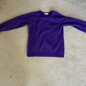 lands end purple crew neck